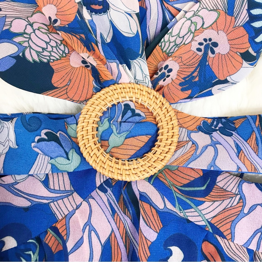Gianni Bini Blue Floral Maxi Dress - Picture 5 of 12